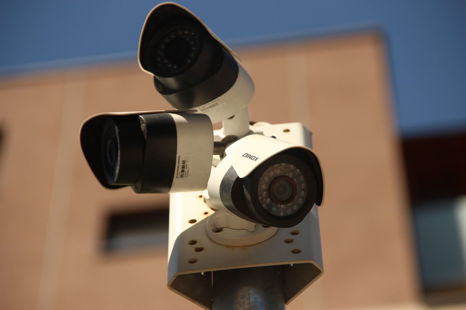 Wireless CCTV camera mounted indoors
