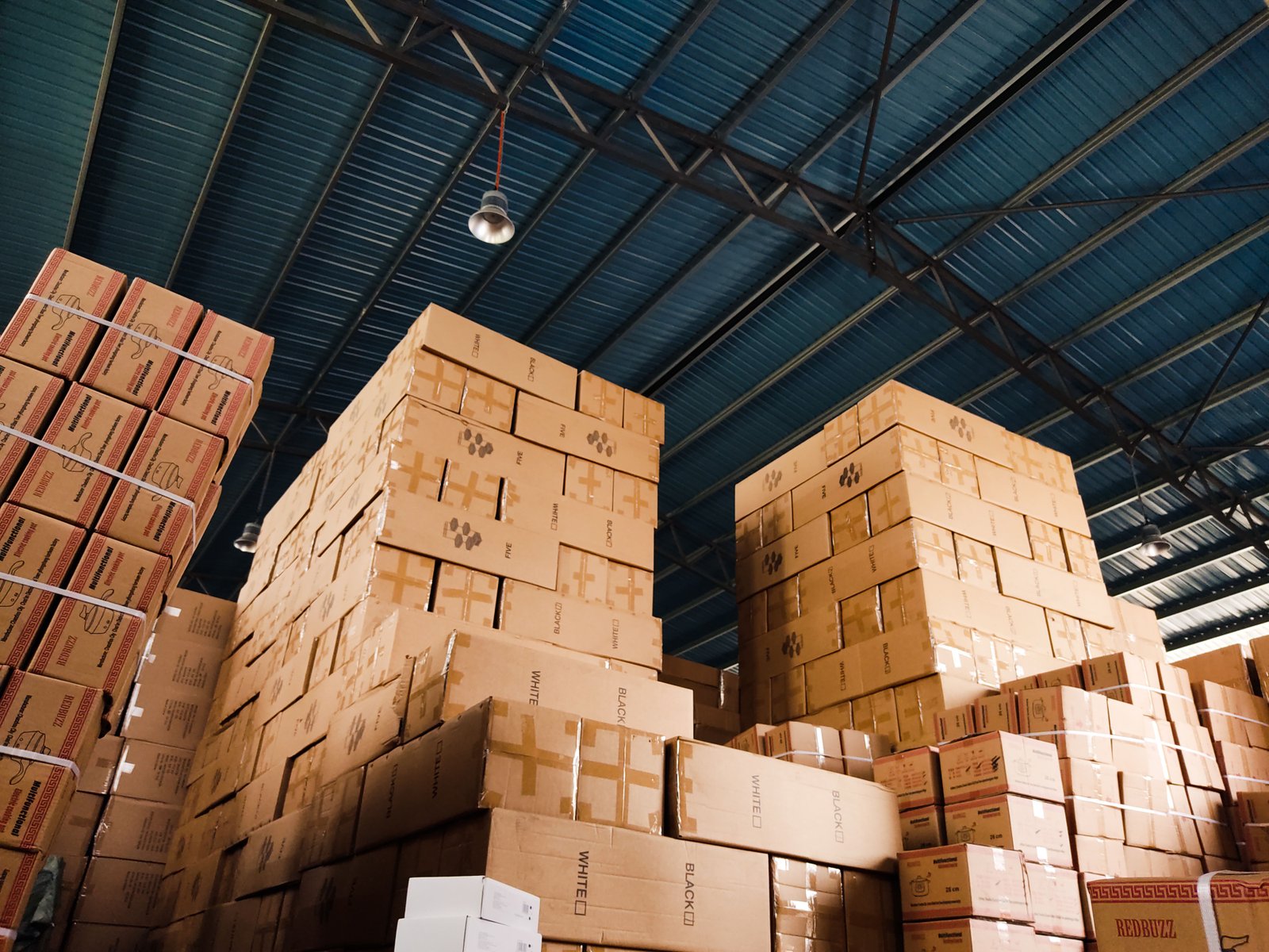 Warehouse CCTV camera covering loading dock